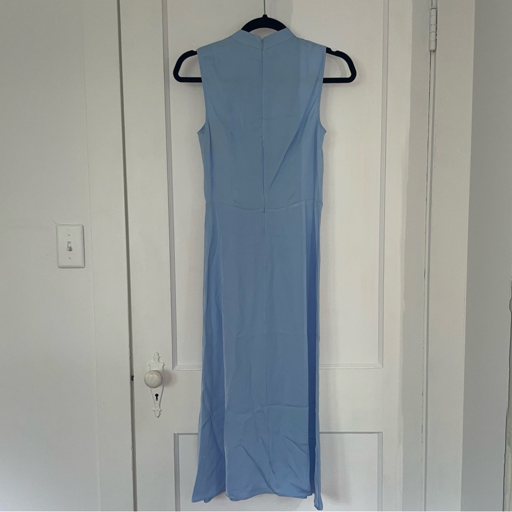 Theory Light Blue Sleeveless Midi Dress | 00 - Picture 9 of 11